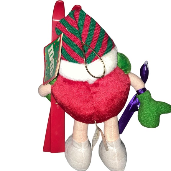 Galerie Vintage 2002 10” tall M&M’s collectible Christmas winter ski ⛷️ plush - Picture 3 of 3